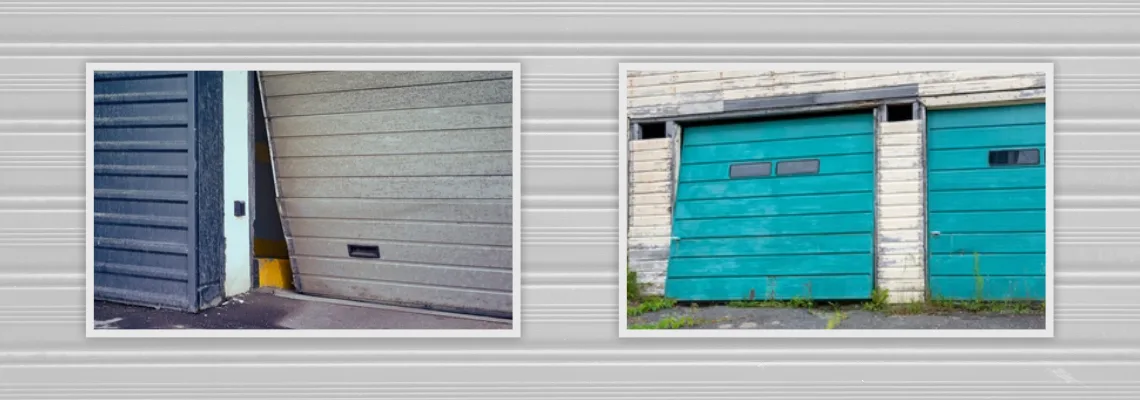 Crooked Aluminum Garage Door Repair in Harvey, Illinois